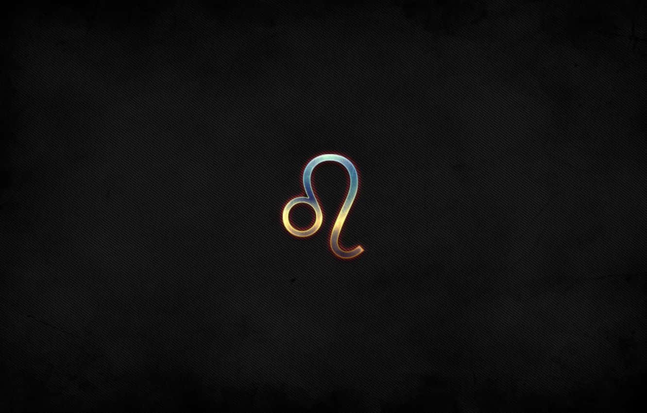 Minimalistic Leo Zodiac Sign In Black Background