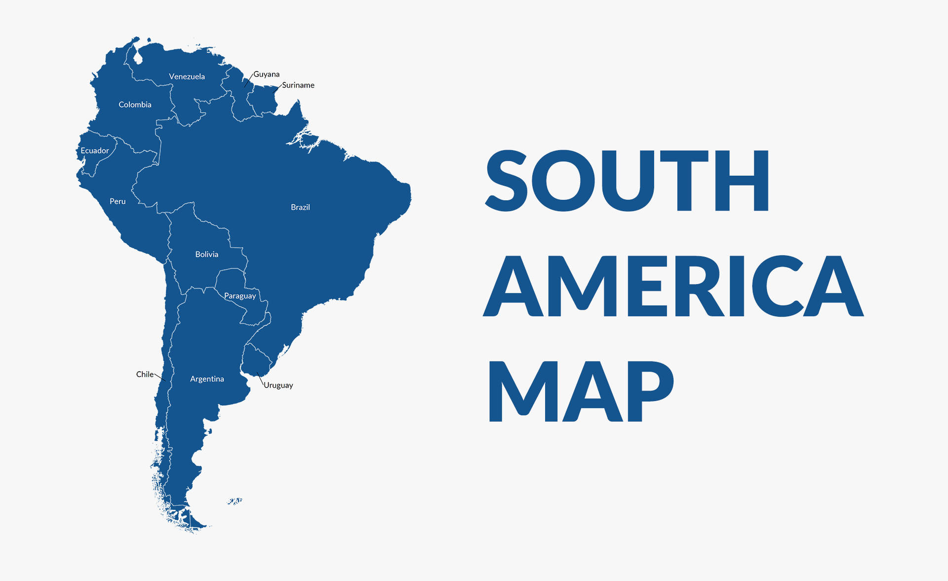 Minimalistic South America Map Background