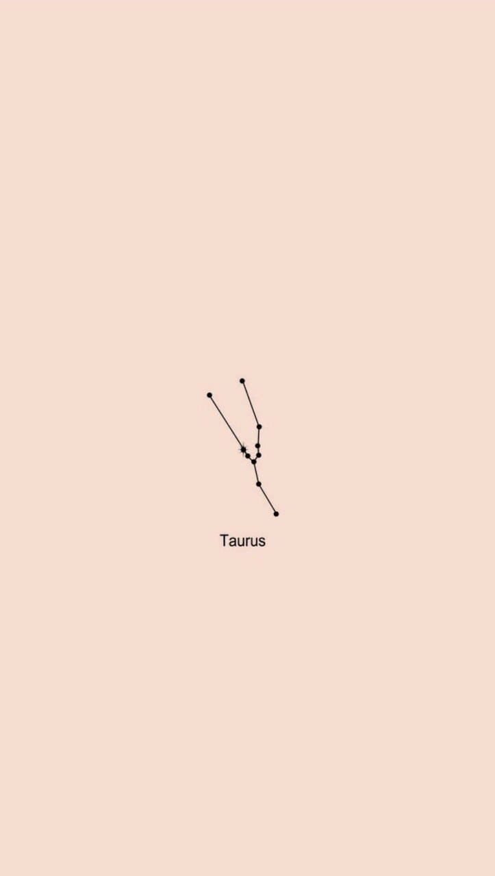 Minimalistic Taurus Zodiac Background