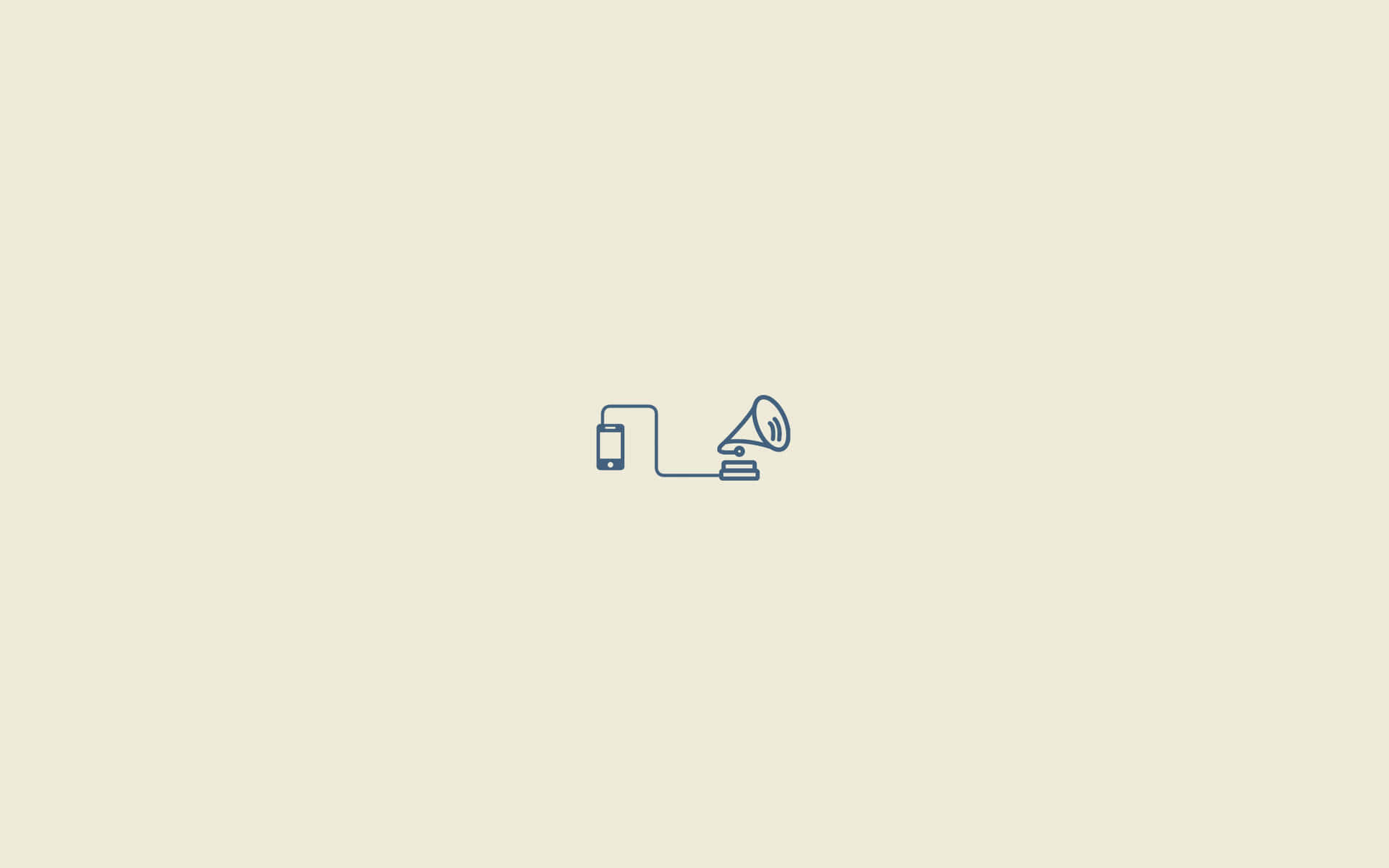Minimum Effort For An Outline Of A Phone And Megaphone Background