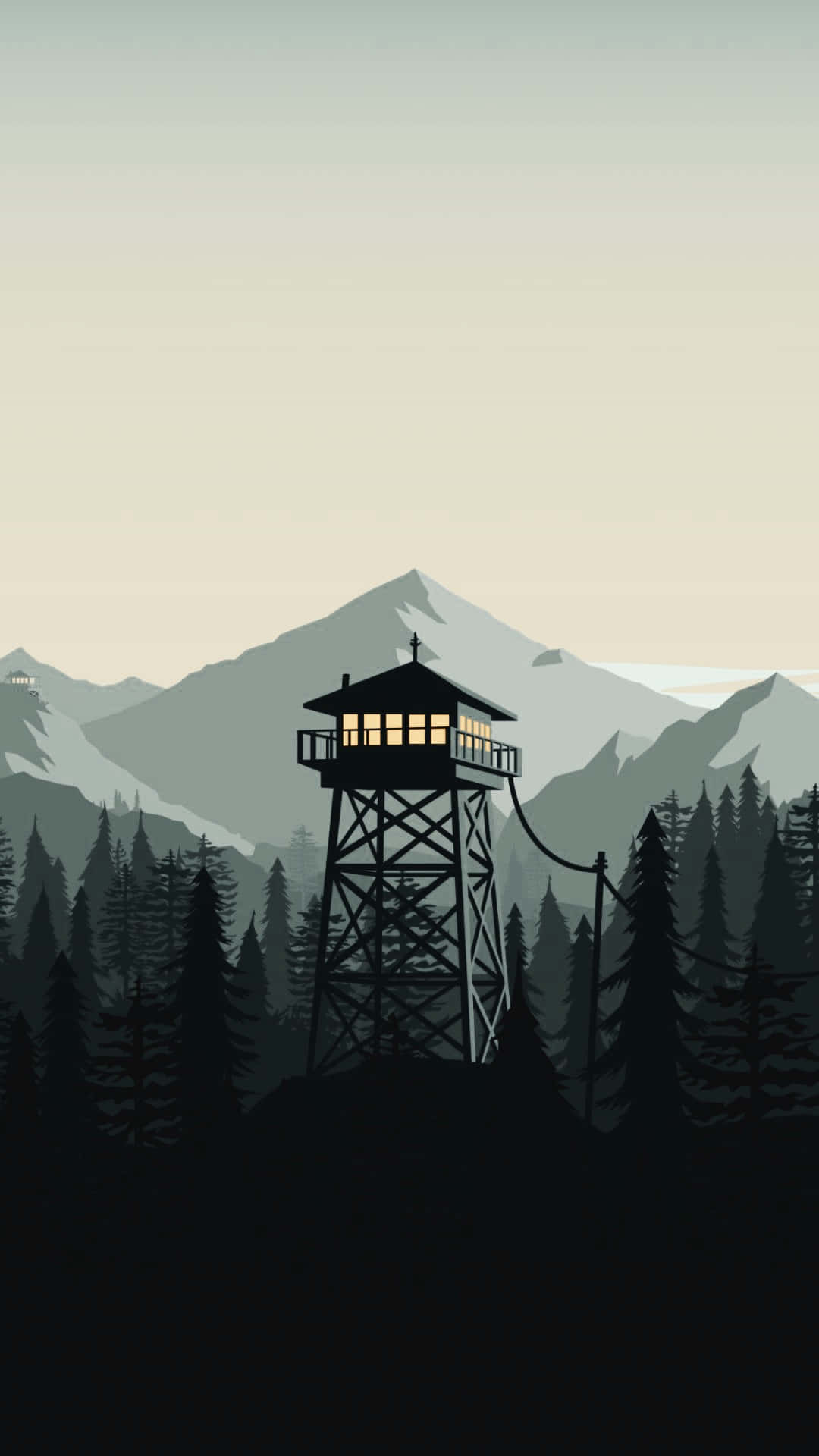 Minimum Size Of The House Compared To Gigantic Trees Background
