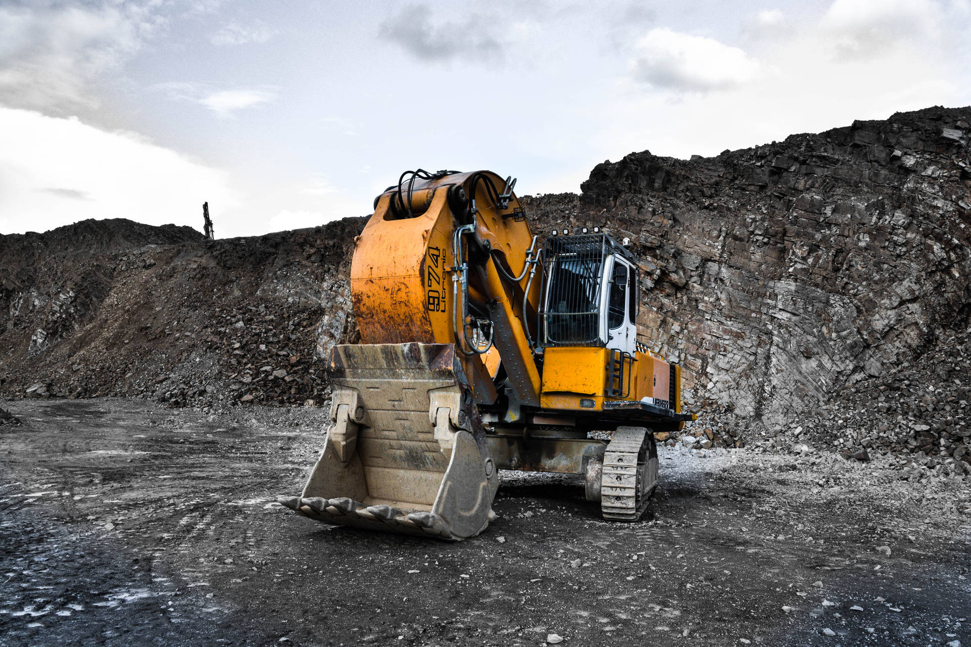 Mining Backhoe Background