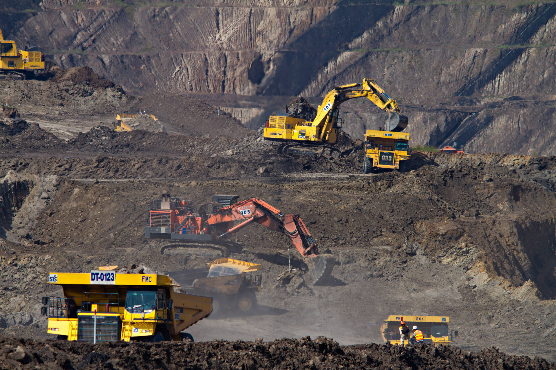 Mining Quarry Backhoes Background