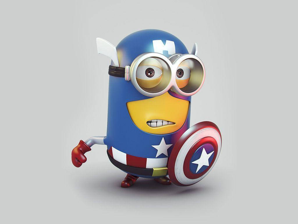 Minion 3d Captain America