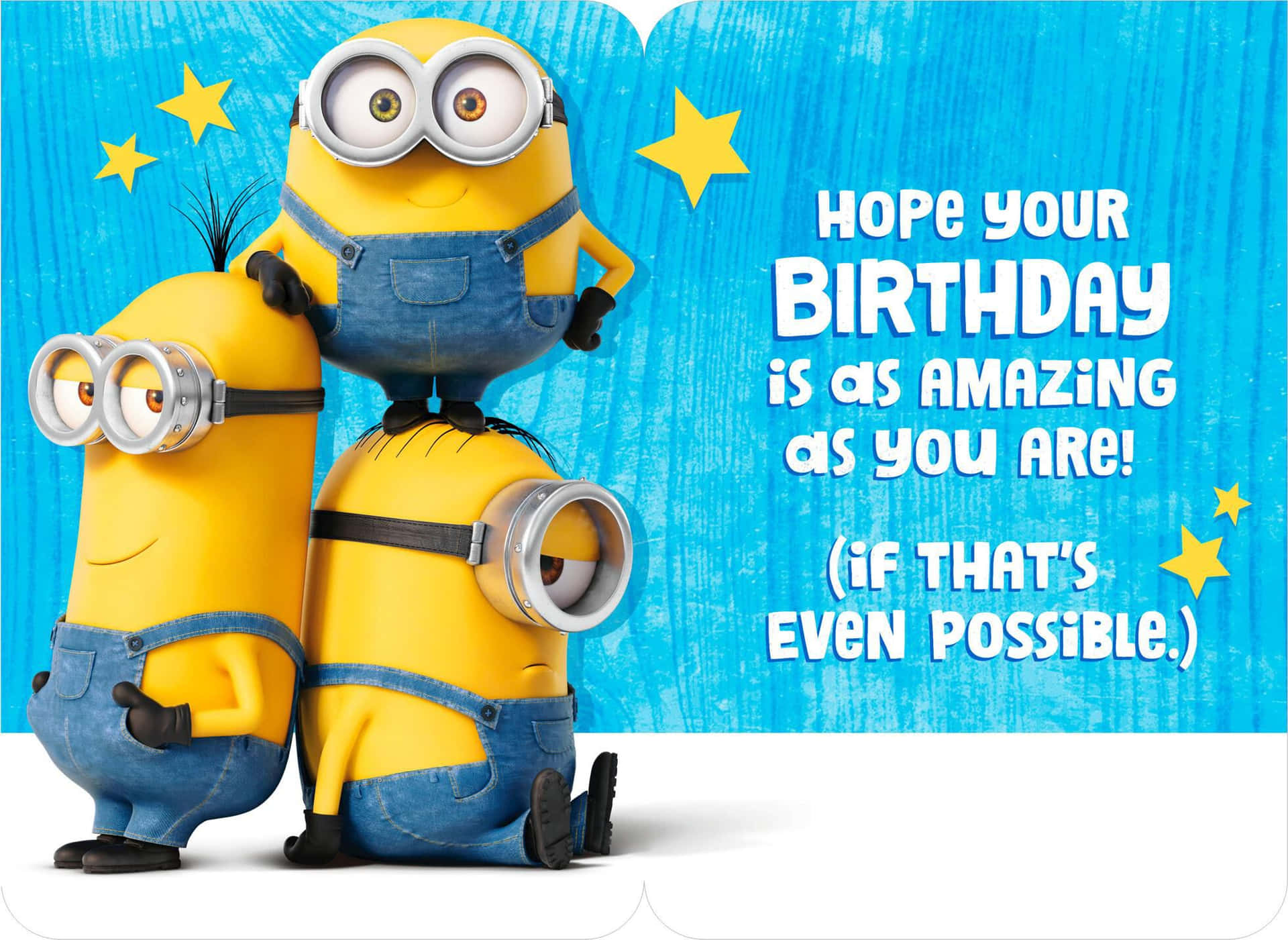 Minion Birthday Card With Two Minions