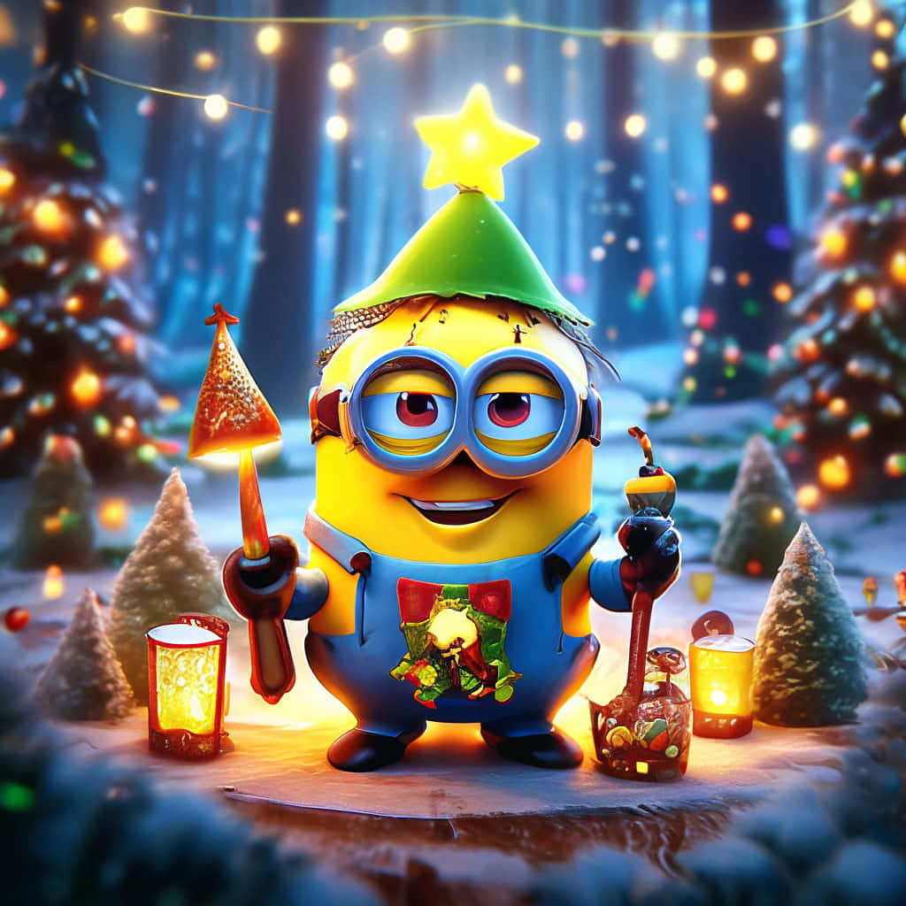 Minion Christmas Celebration Background