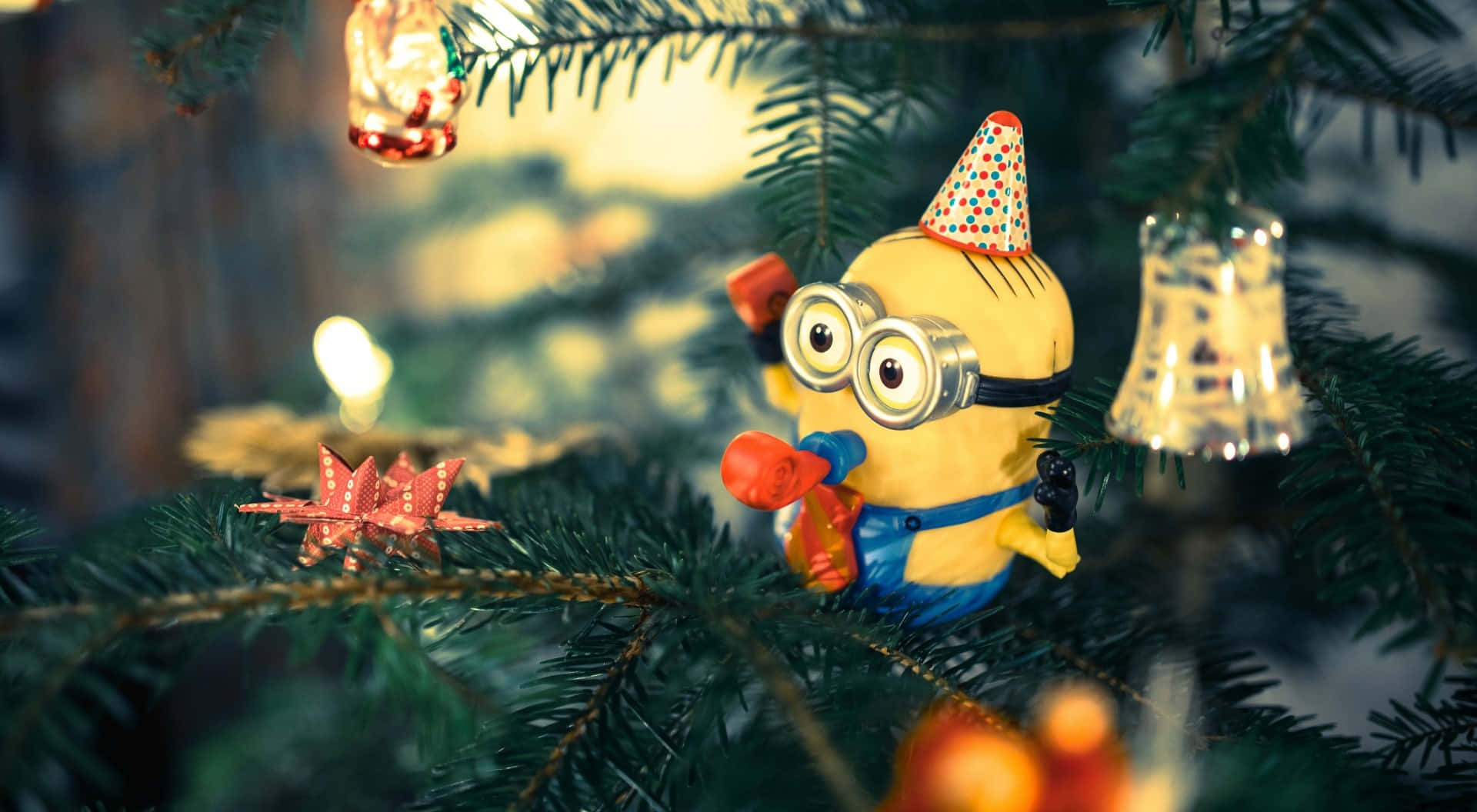 Minion Christmas Celebration Background