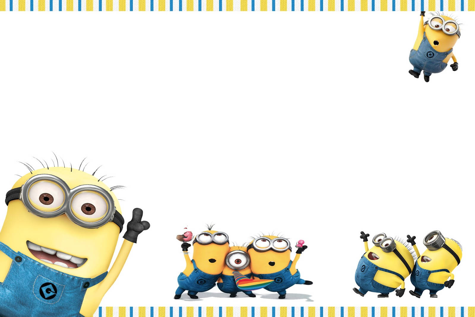 Minion Empty Birthday Cover Background