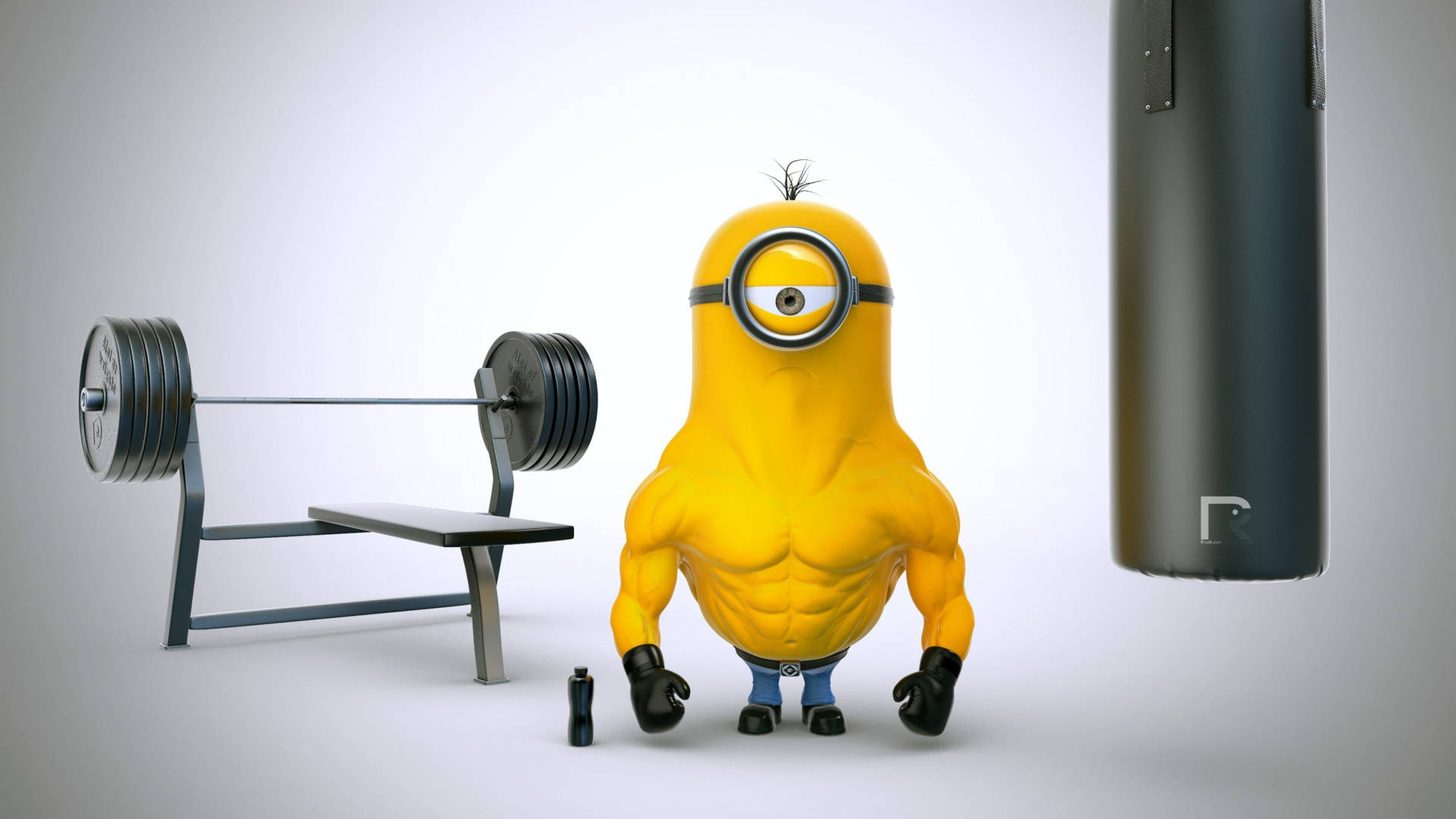 Minion In Gym Background