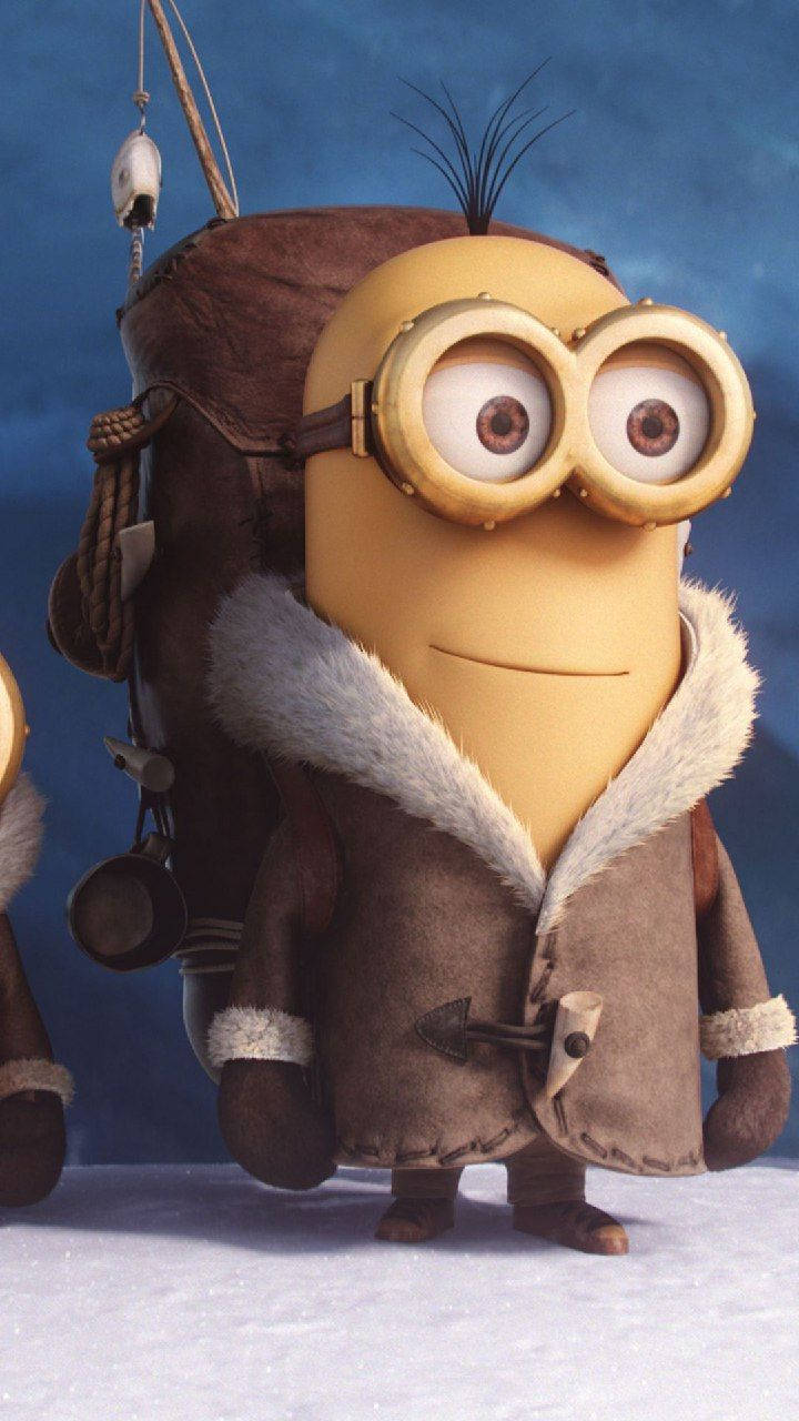 Minion In Winter Clothes Background