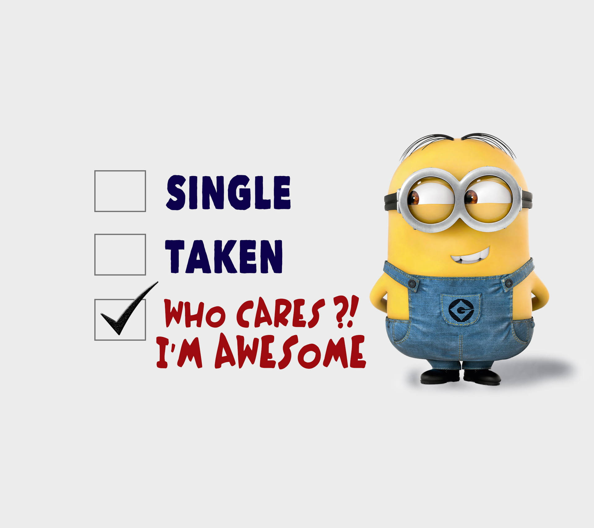 Minion Single Or Taken Background