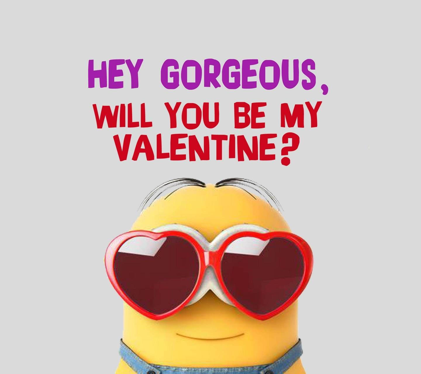 Minion Will You Be My Valentine Background