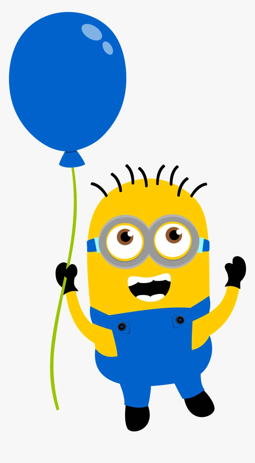 Minion With Blue Balloon Background