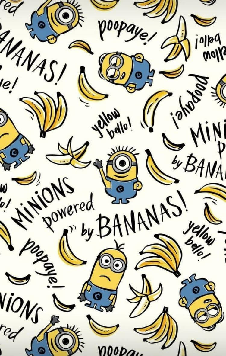 Minions Banana Pattern Background