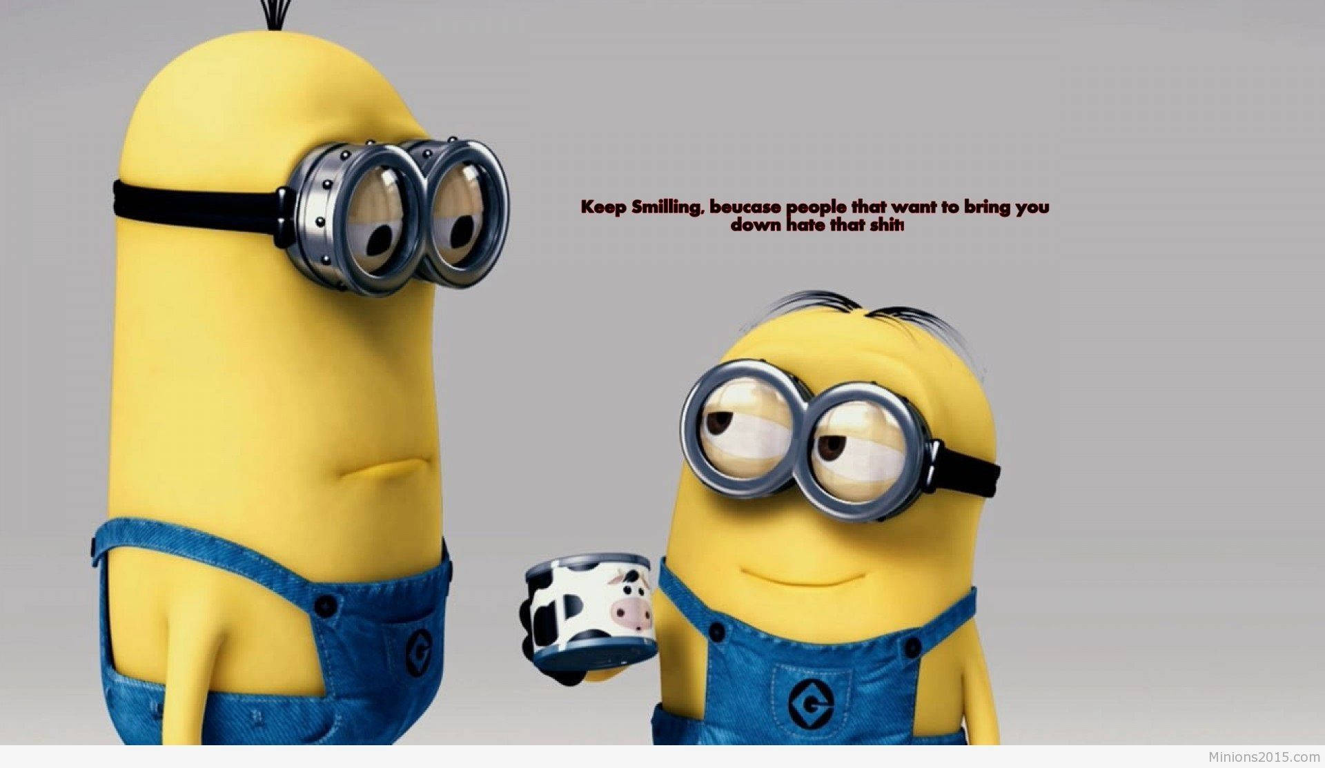 Minions Chatting Funny Cartoon Background