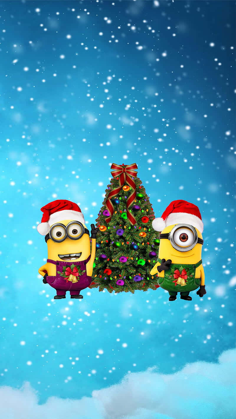 Minions Christmas Celebration Background