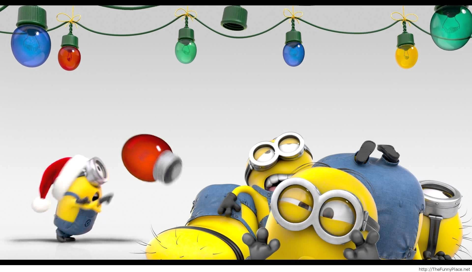Minions Funny Christmas Background