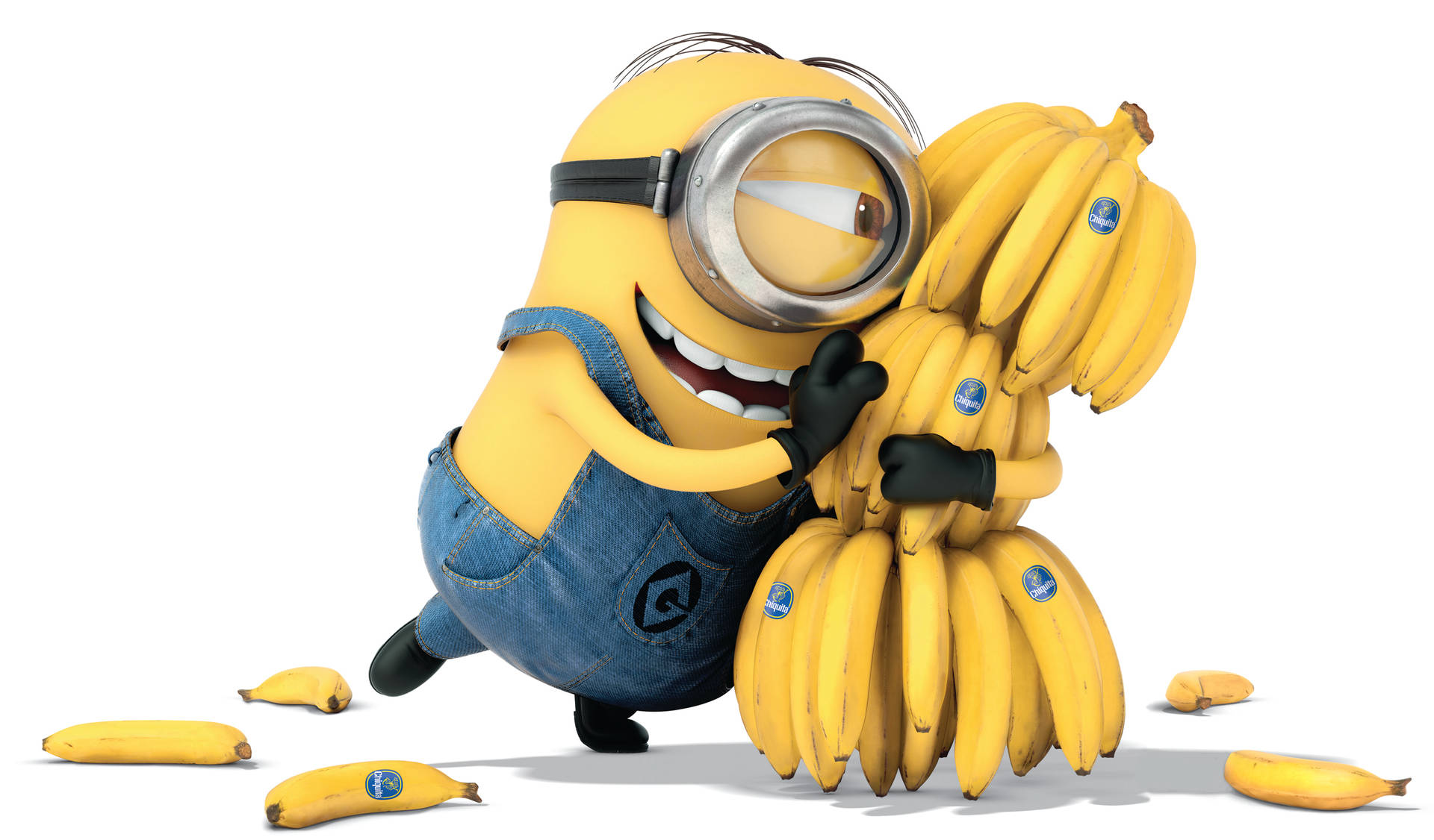 Minions Hugging Bananas Background