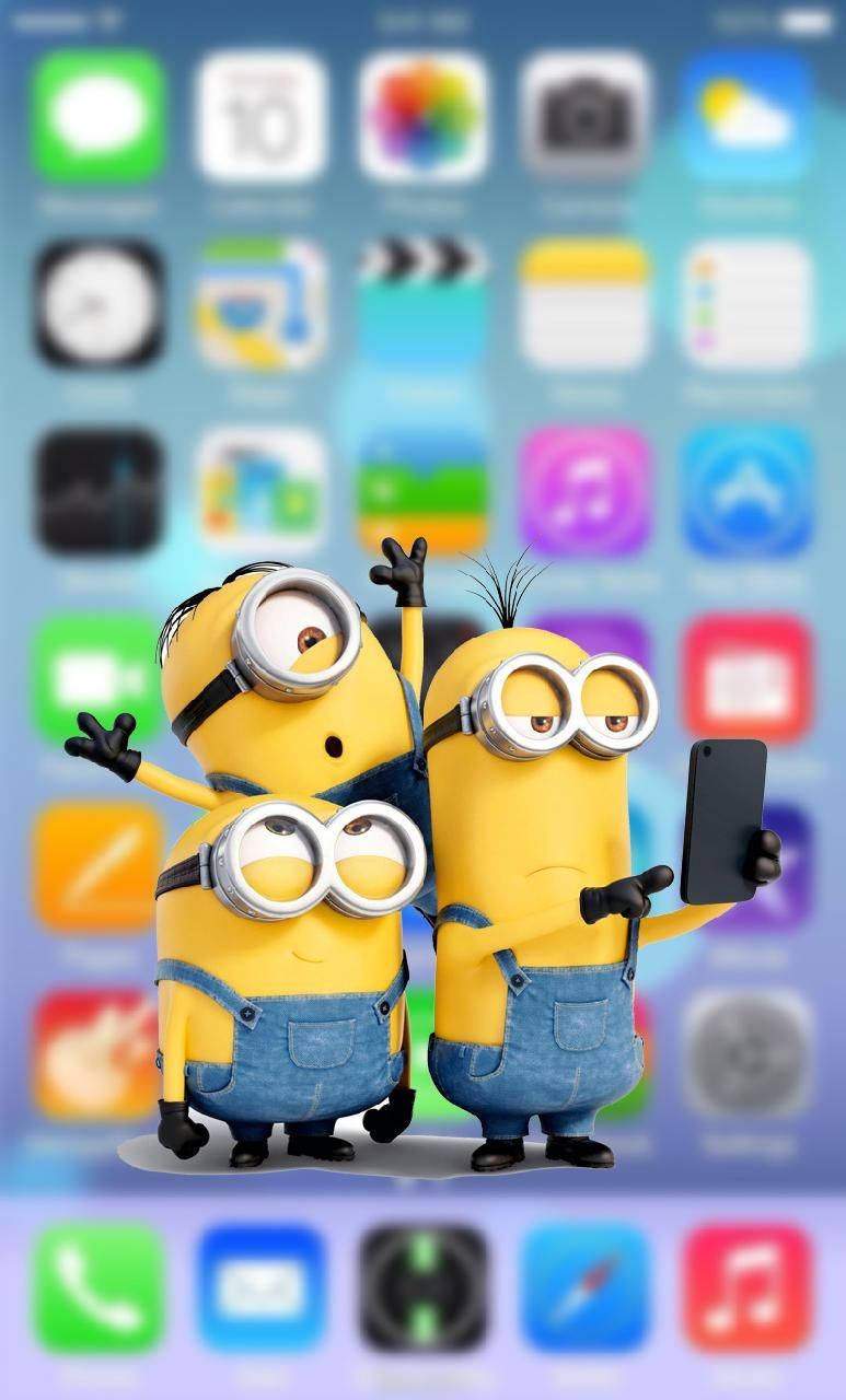 Minions Inside Phone Screen