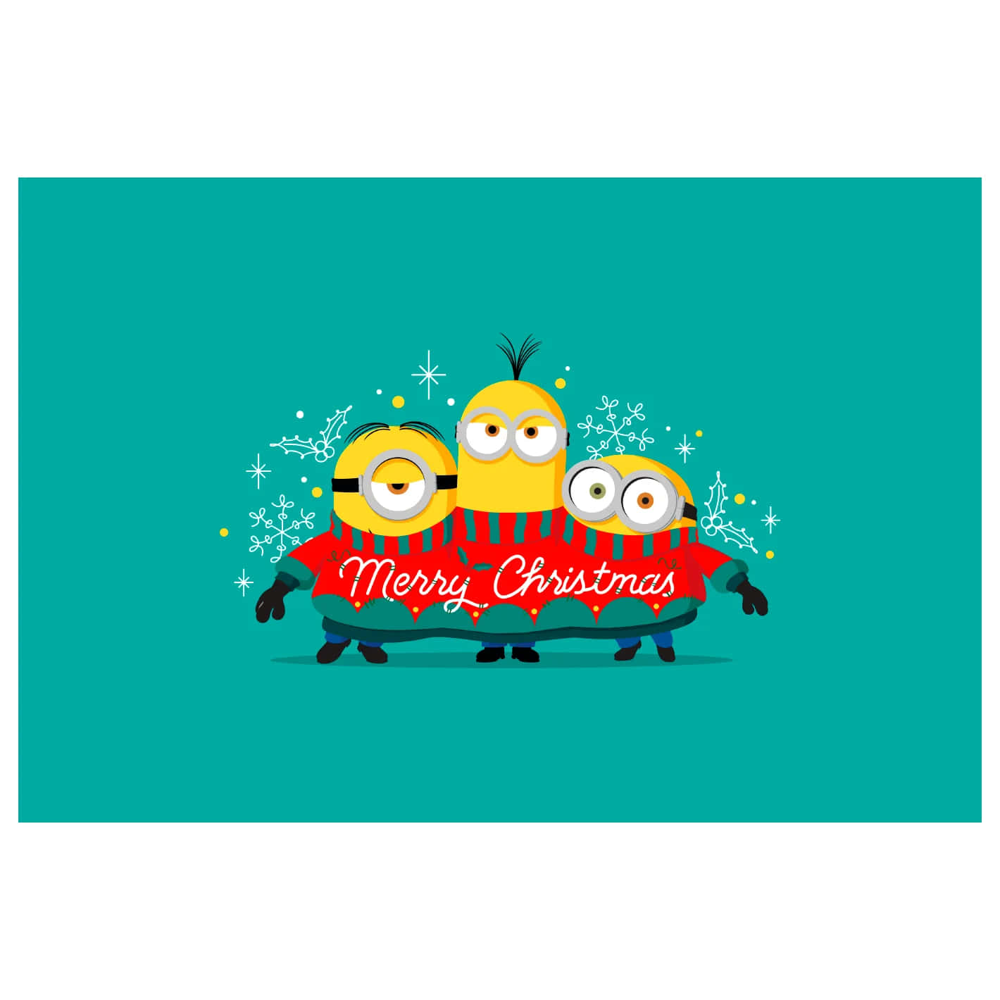 Minions Merry Christmas Celebration Background