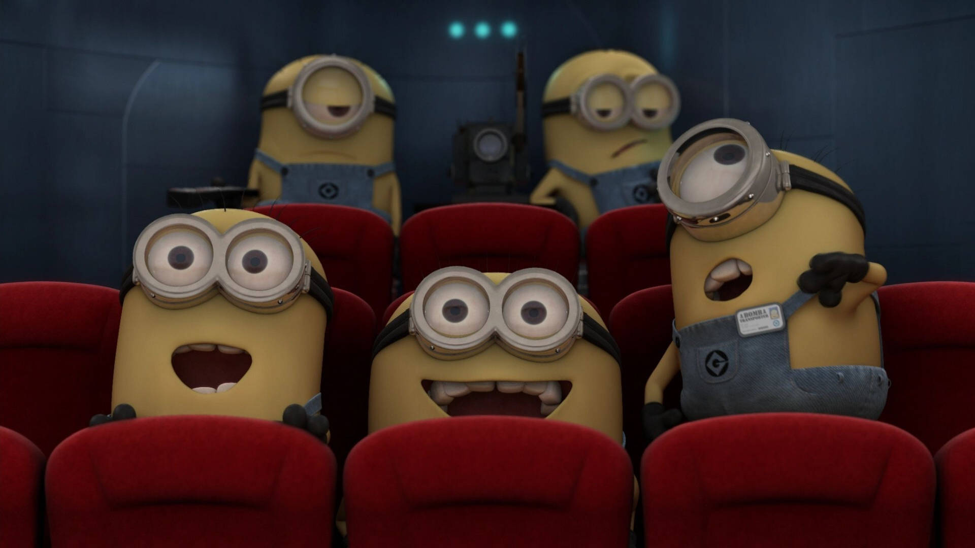 Minions Watching Movie Despicable Me 2 Background