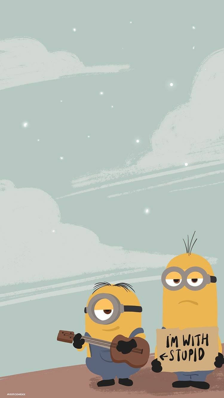 Minions With Guitar Phone Background