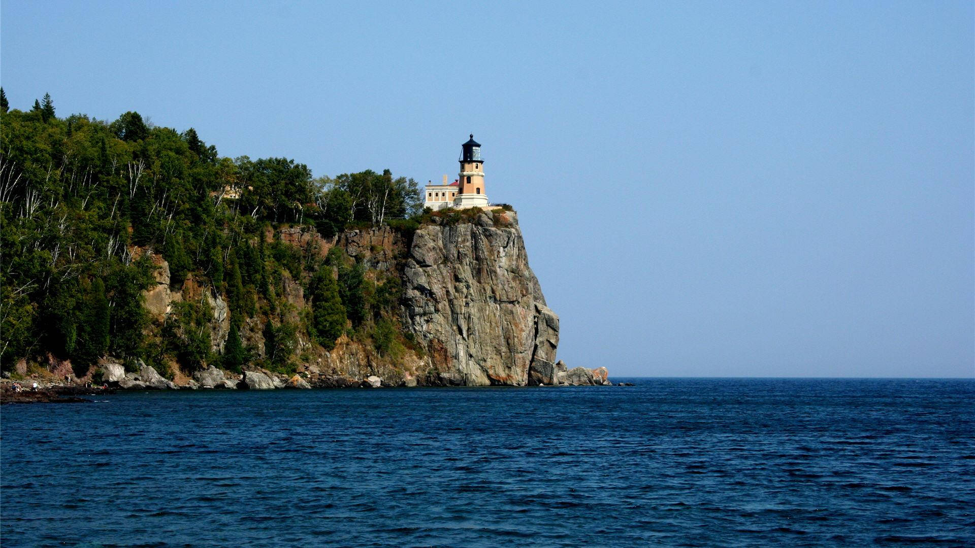 Minnesota Lighthouse Cliff Background
