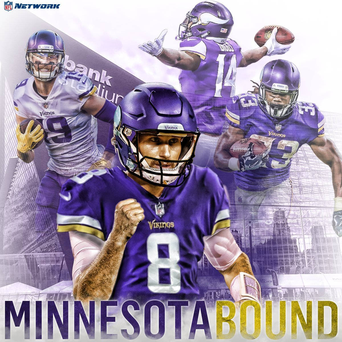 Minnesota Players Kirk Cousins Poster Background