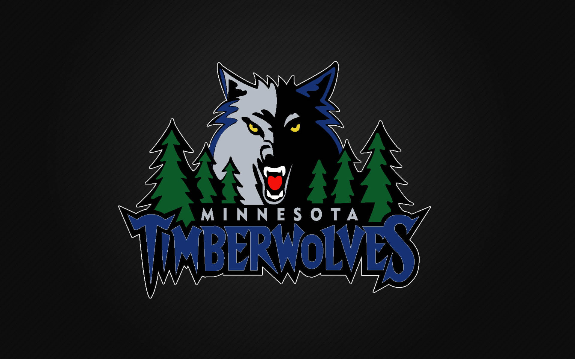 Minnesota Timberwolves Logo In Black Background