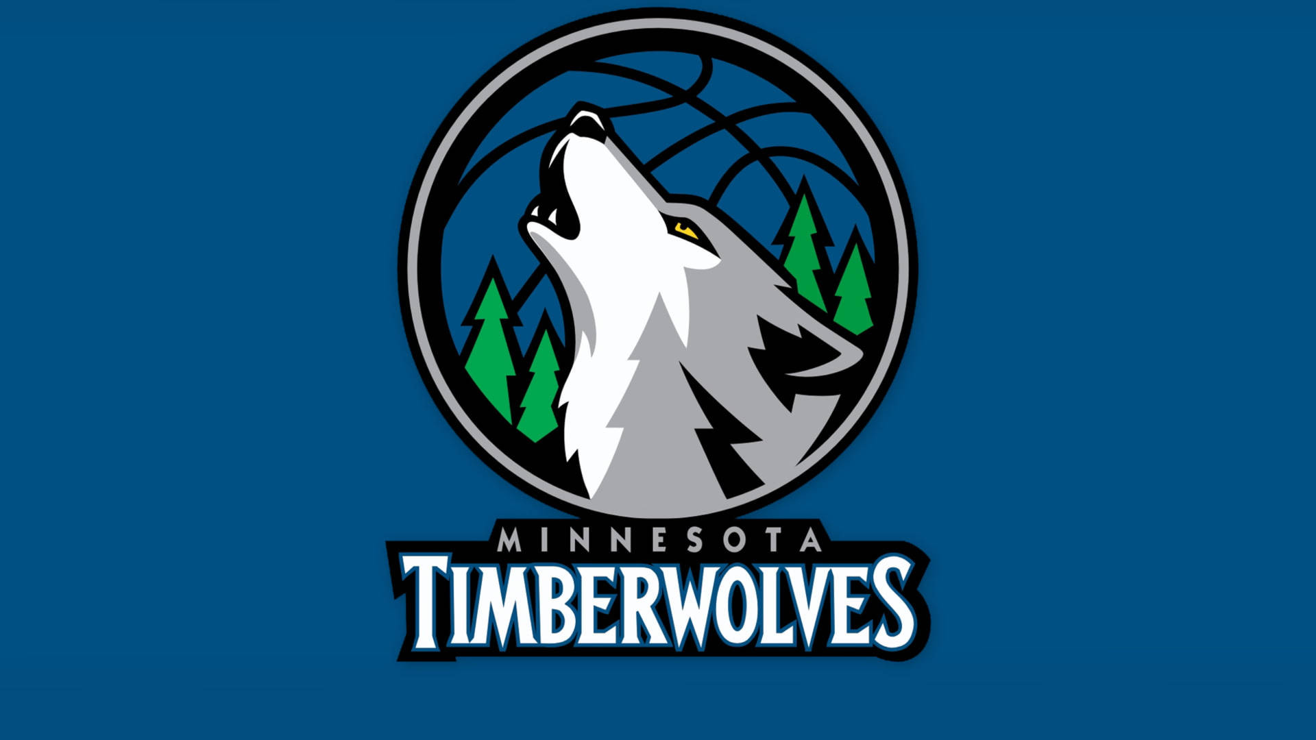 Minnesota Timberwolves Logo In Light Blue Background
