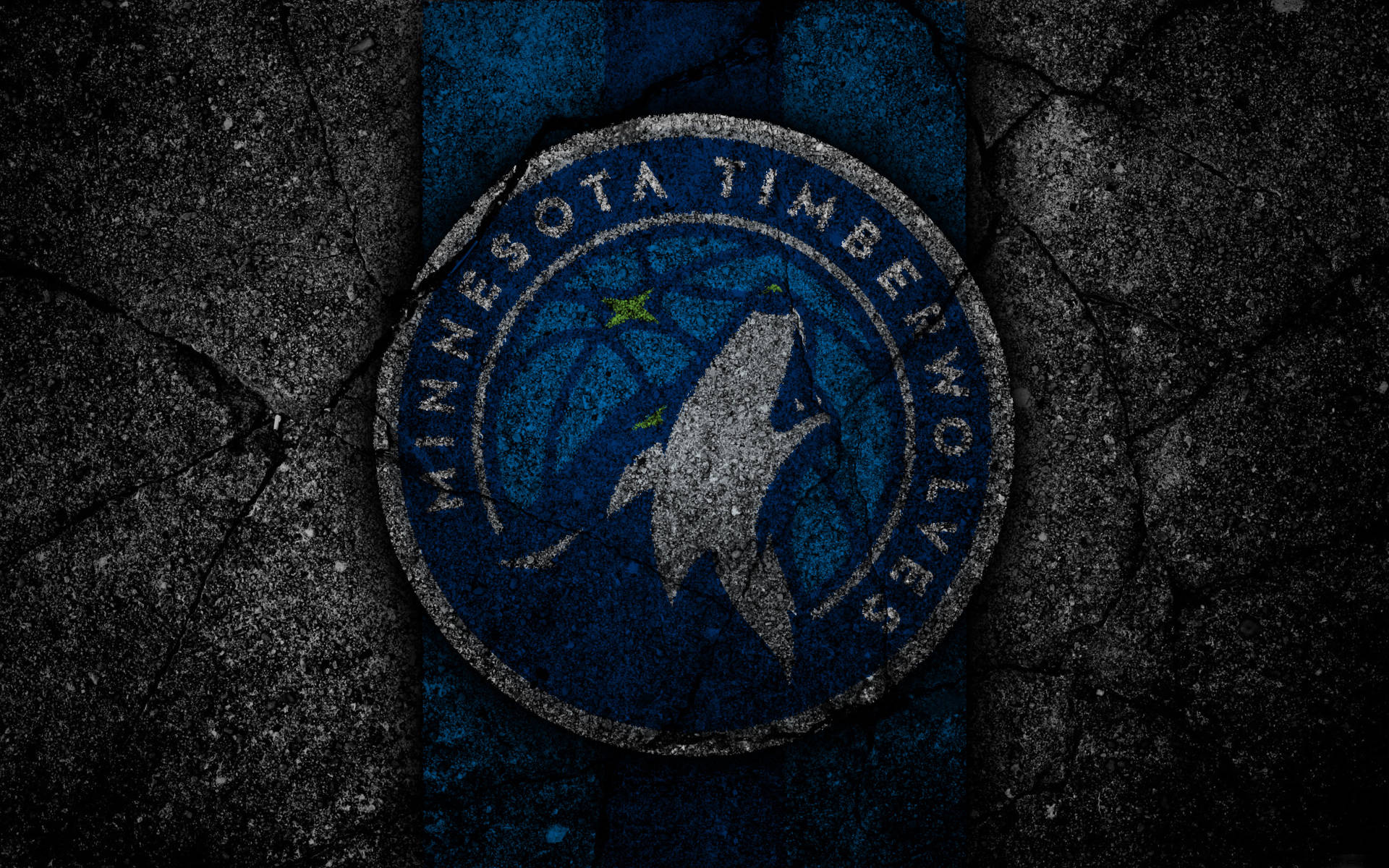 Minnesota Timberwolves Logo On Cement Wall Background