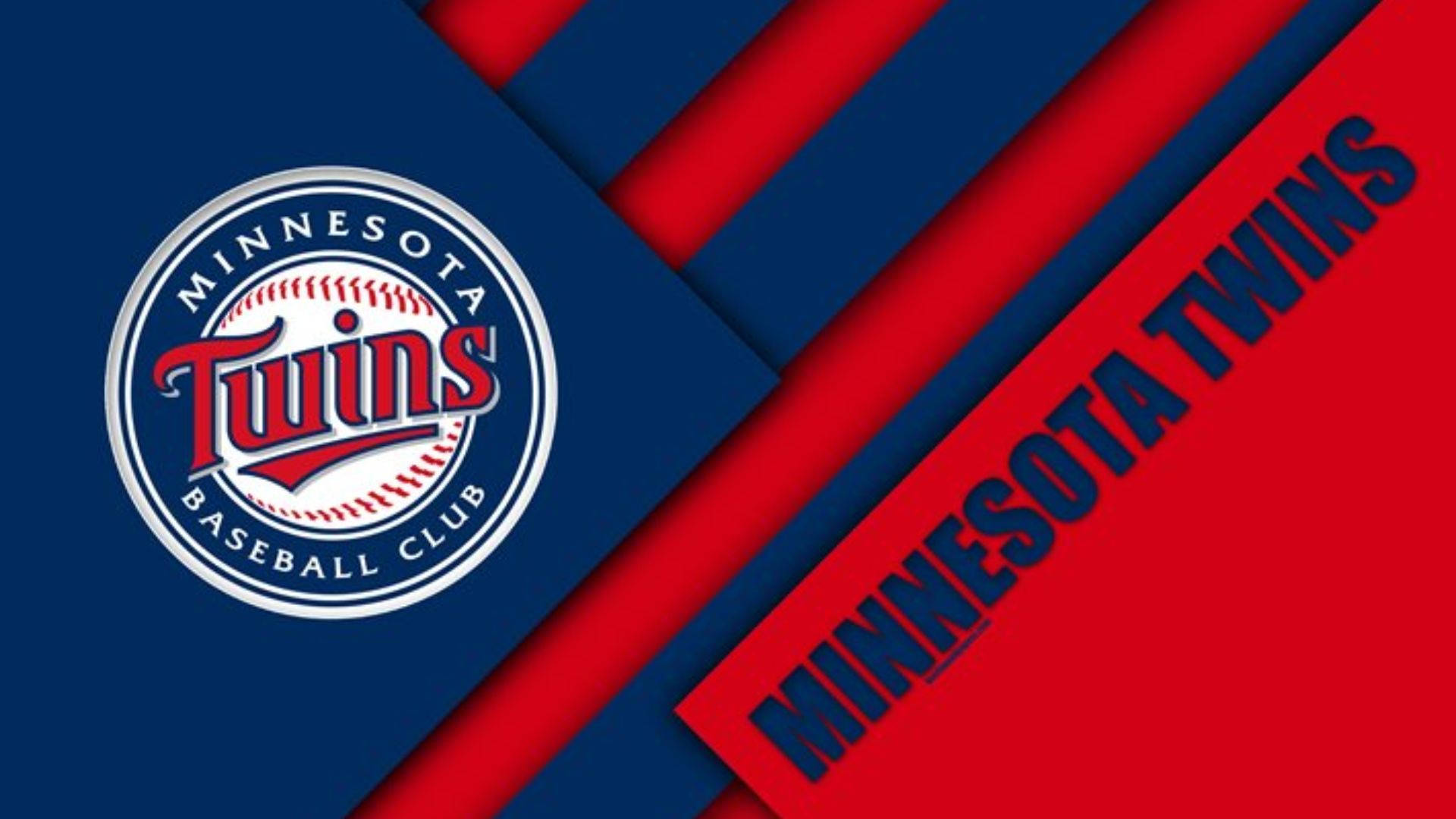 Minnesota Twins Logo In Blue And Red Background