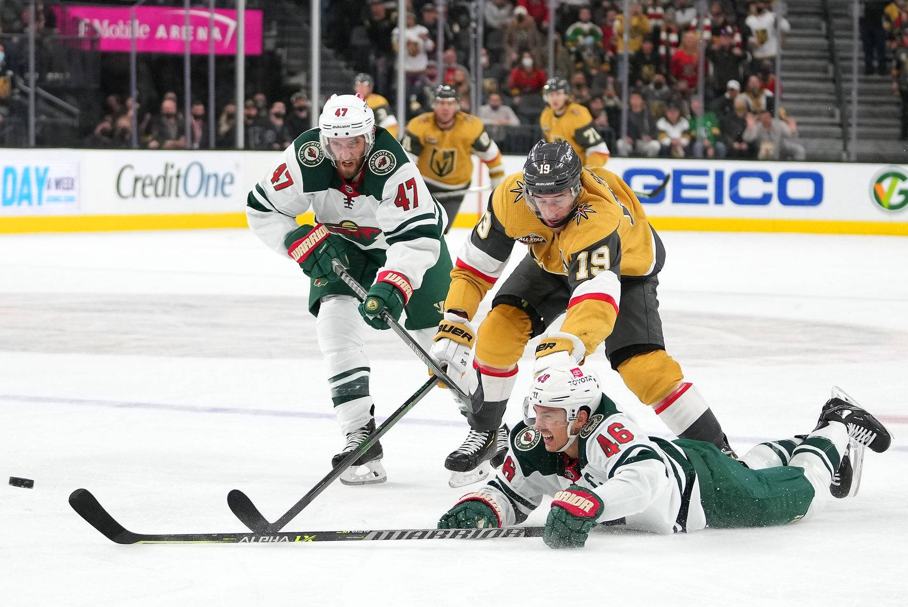 Minnesota Wild Captain Jared Spurgeon Against Vegas Golden Knights Background