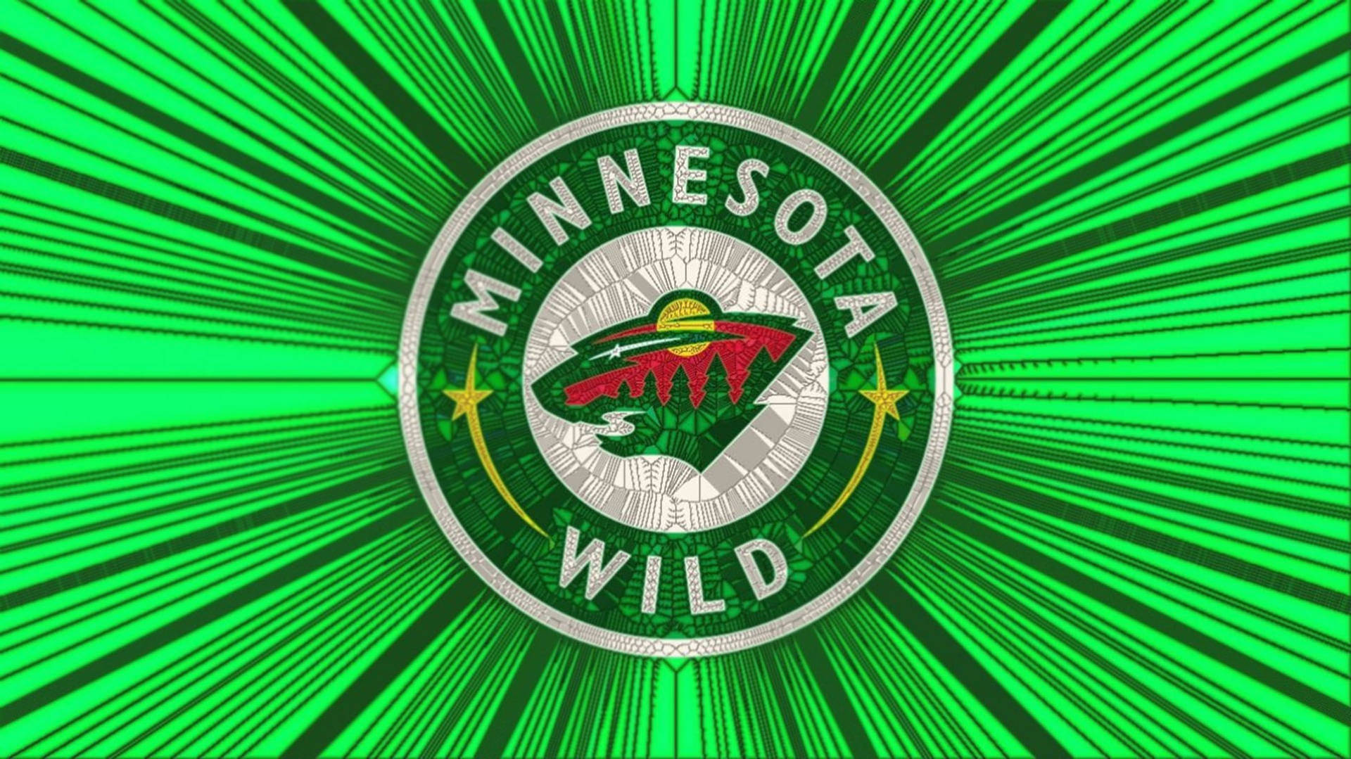 Minnesota Wild Green Rays Background