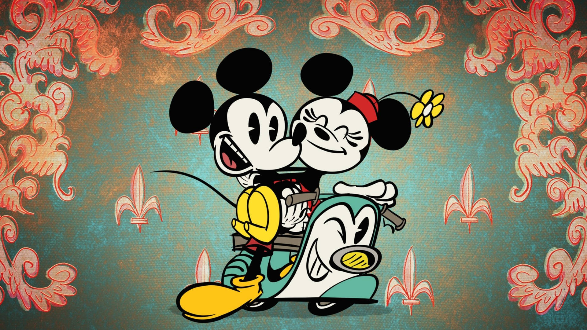 Minnie And Mickey Mouse Disney Drawing Background