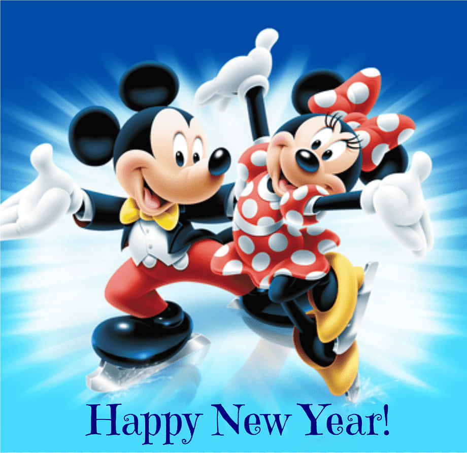 Minnie And Mickey Mouse Happy New Year