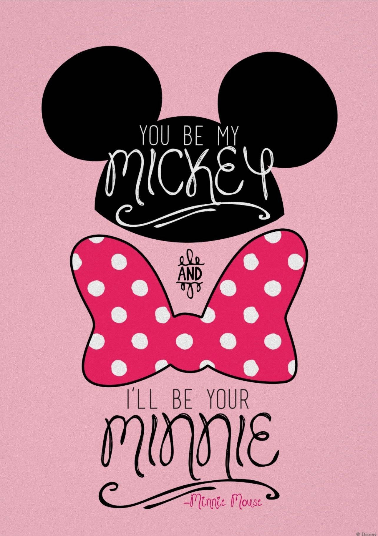 Minnie Mouse Aesthetic Quote Background
