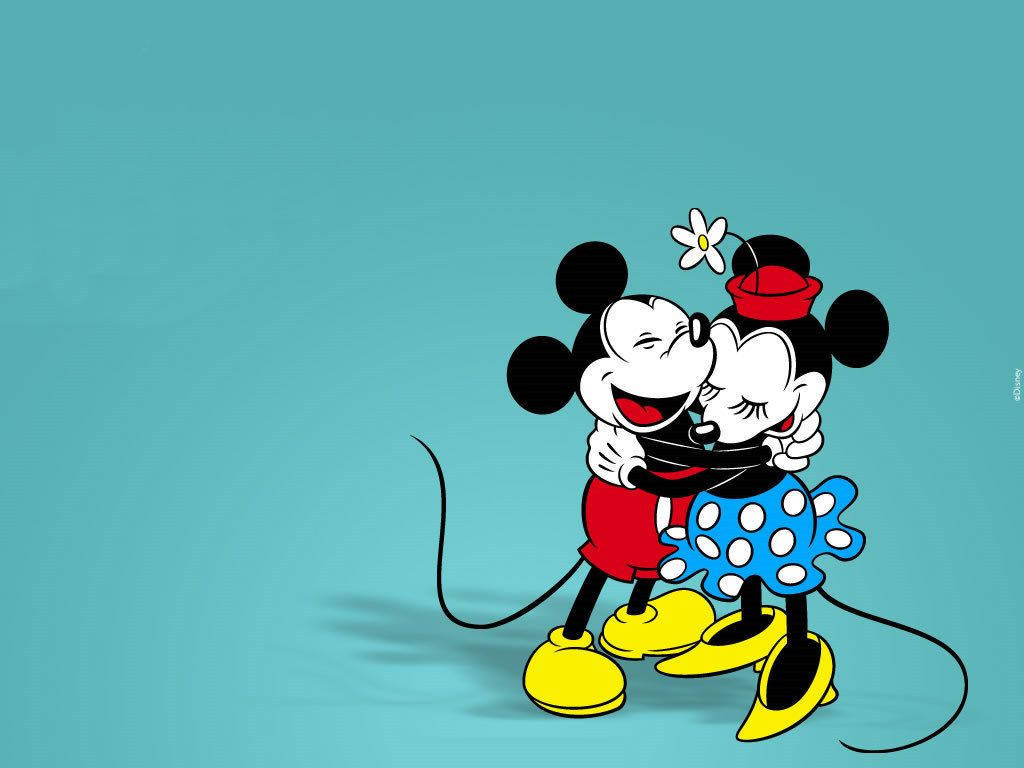 Minnie Mouse And Mickey Dancing Background