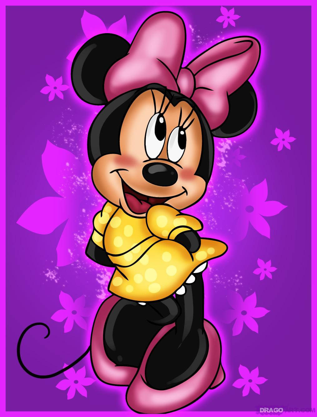 Minnie Mouse Cartoon Fanart Background