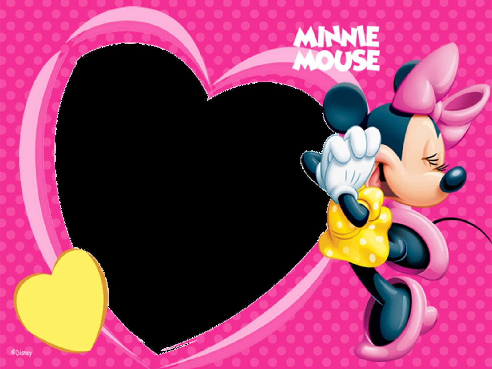 Minnie Mouse Celebrating With Some Pink Balloons! Background