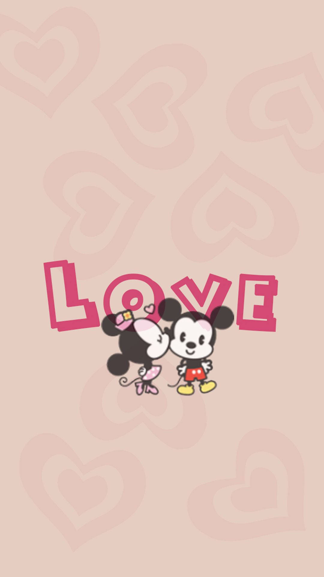 Minnie Mouse Chibi Love Background