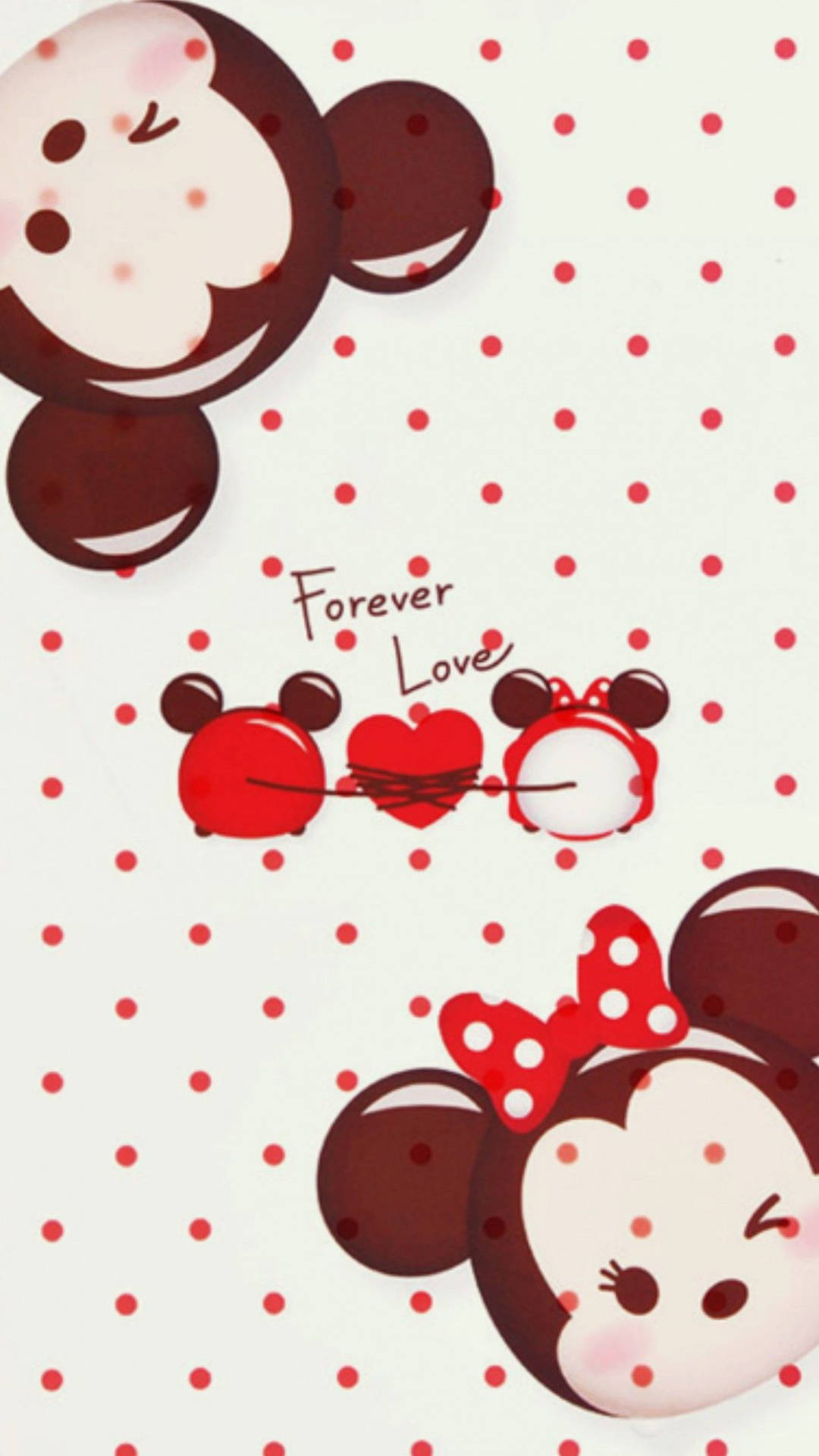Minnie Mouse Couple Forever Love Background