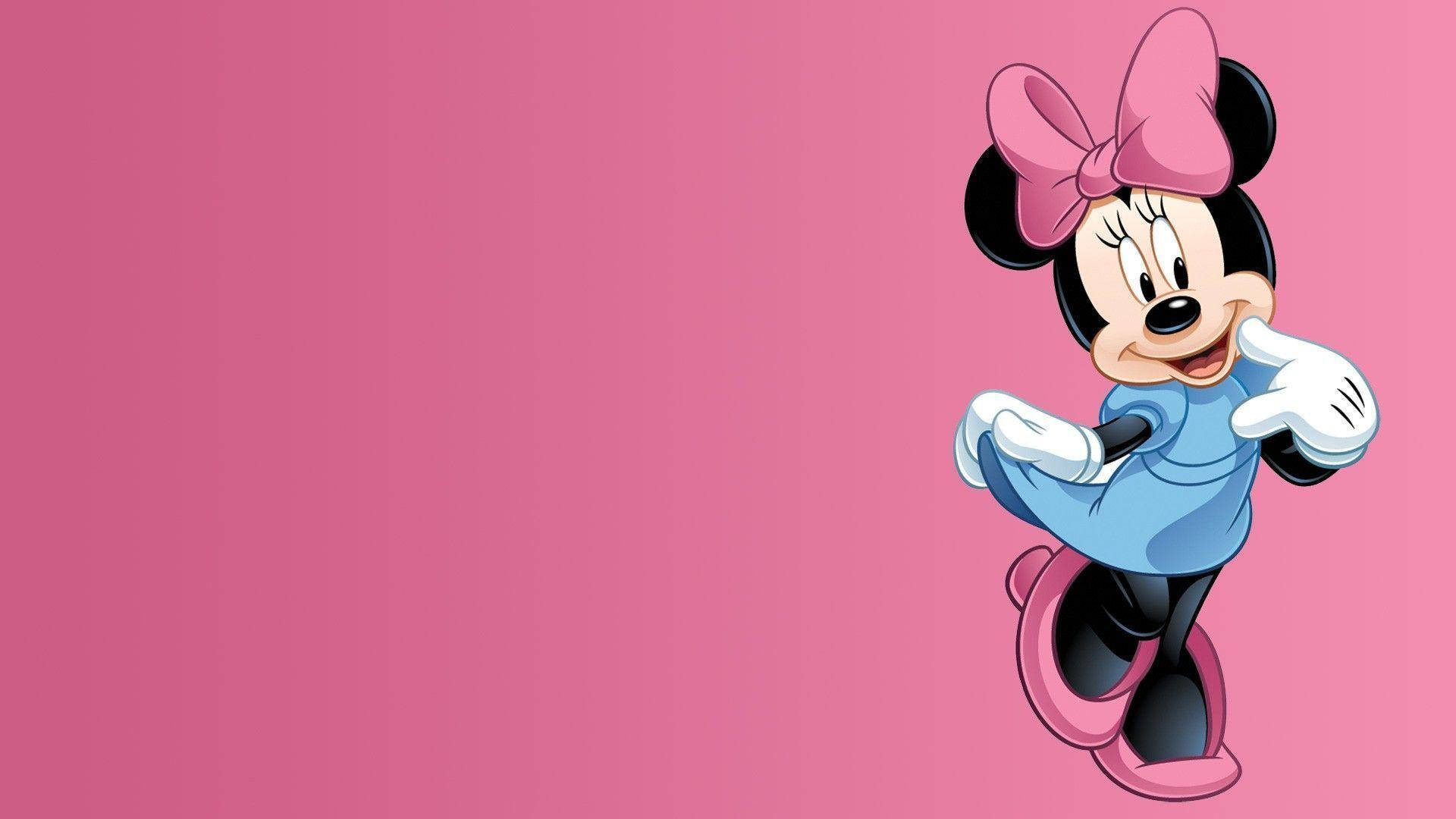 Minnie Mouse In Cute Pose Background