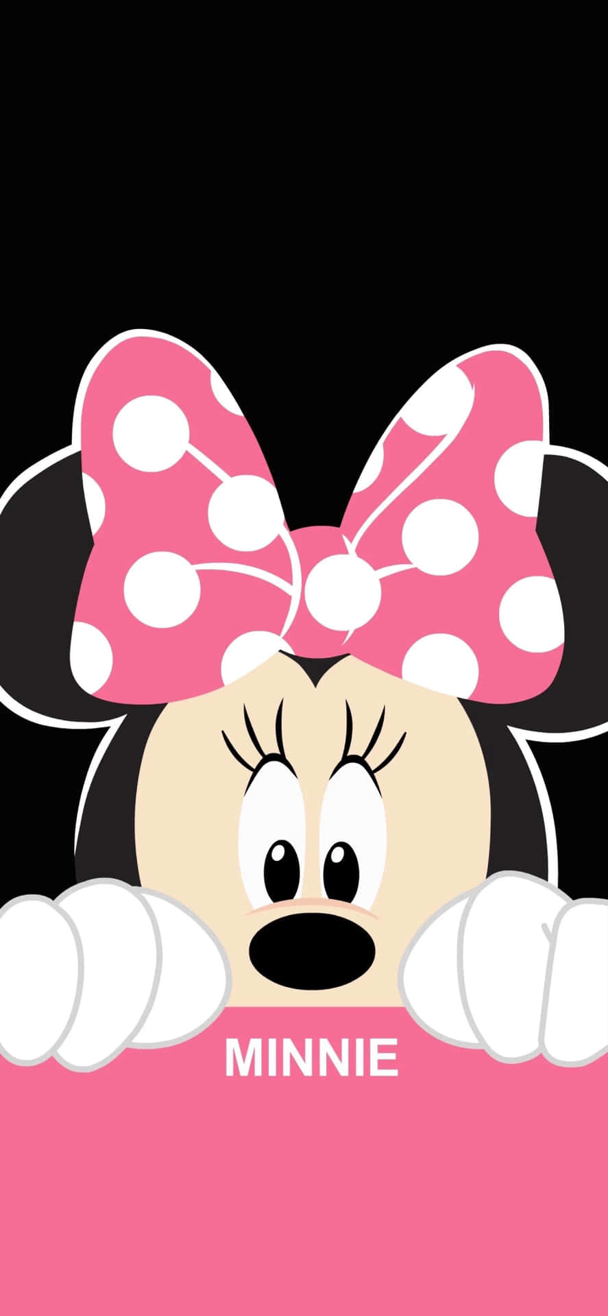 Minnie Mouse In Pink Background