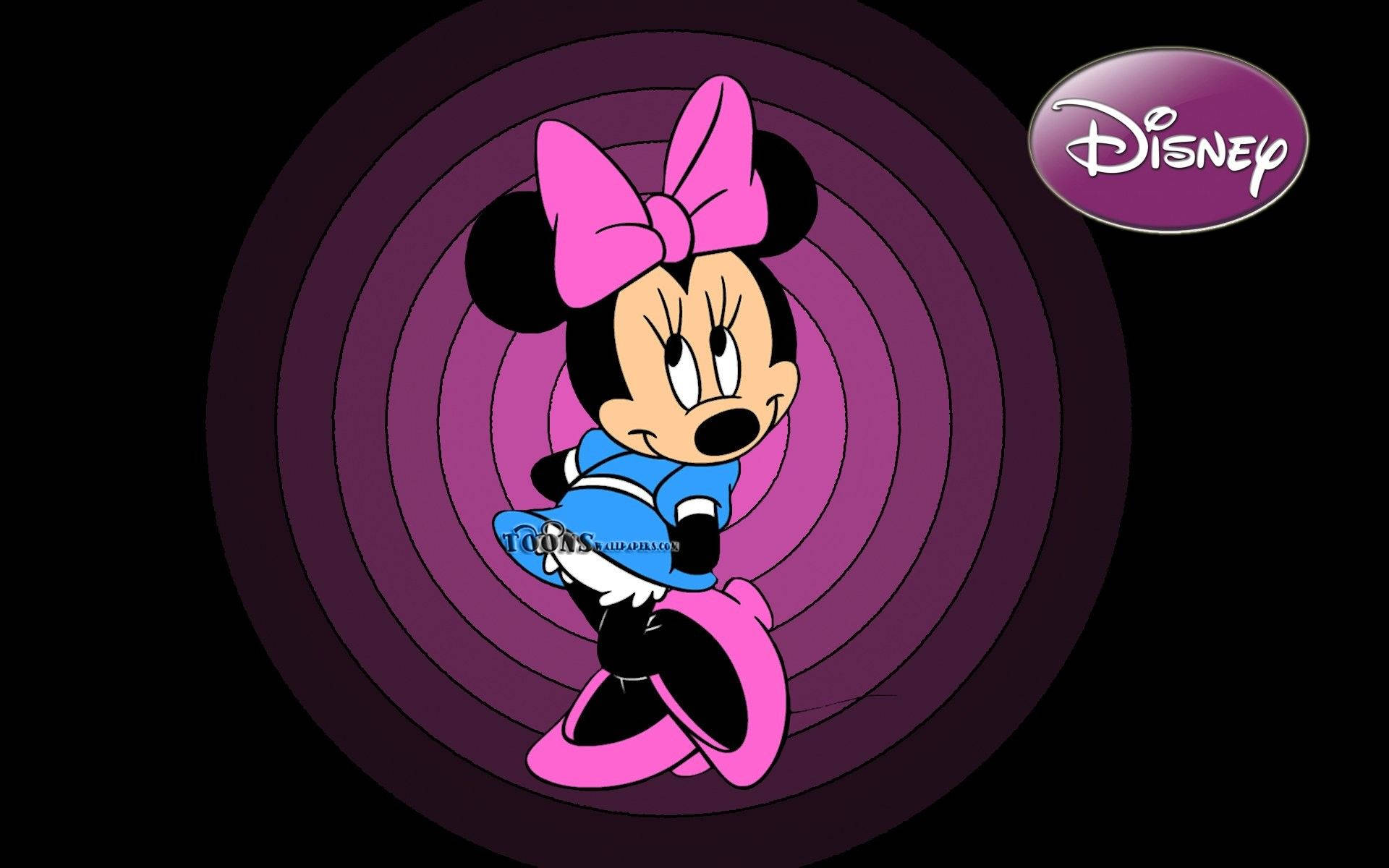 Minnie Mouse In Pink Theme Background
