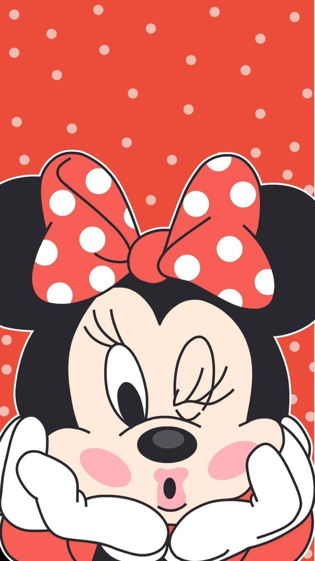 Minnie Mouse Making Kissy Face Background