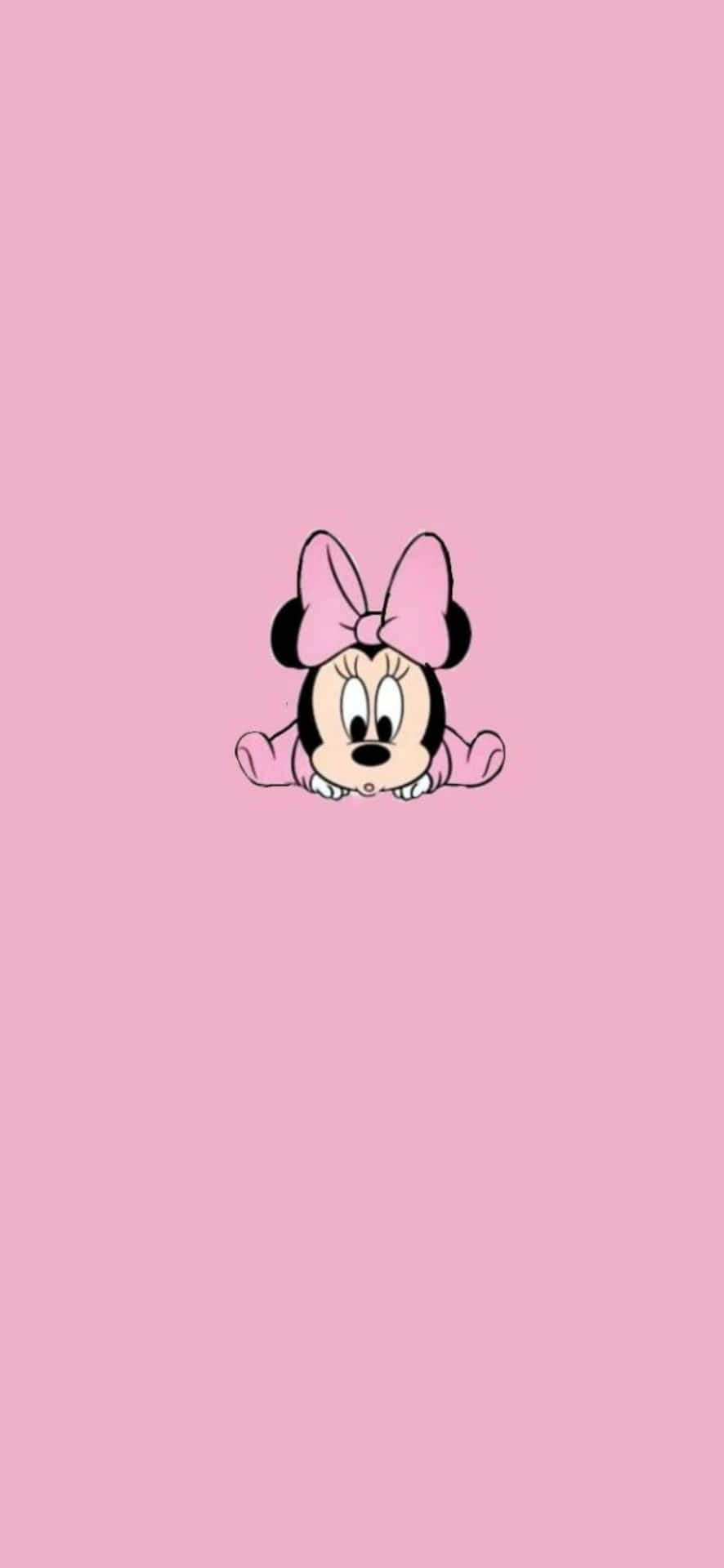 Minnie Mouse On A Pink Background Background