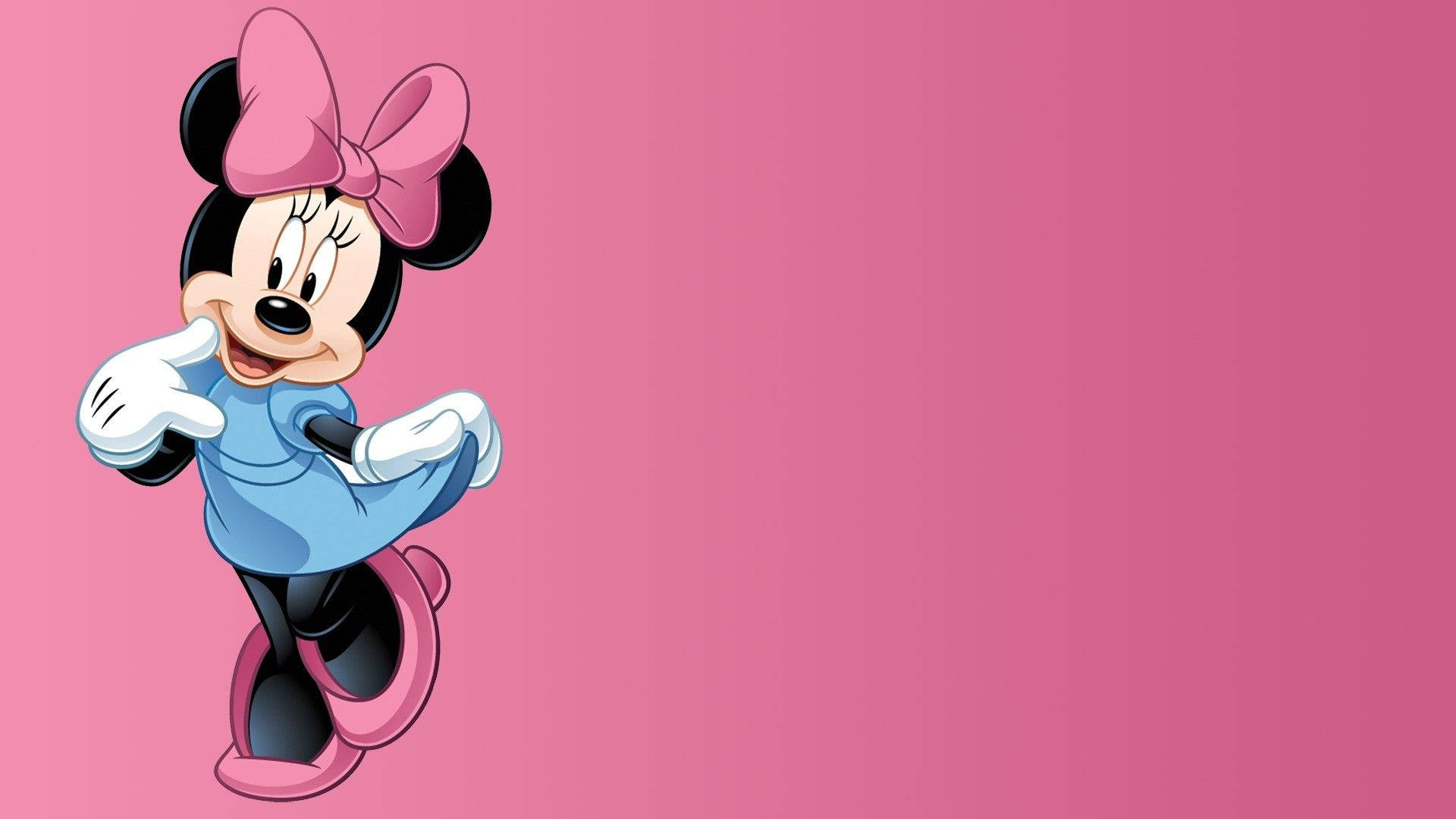 Minnie Mouse On Gradient Background Background