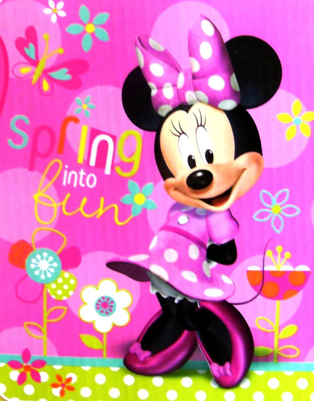 Minnie Mouse Spring Into Fun Background