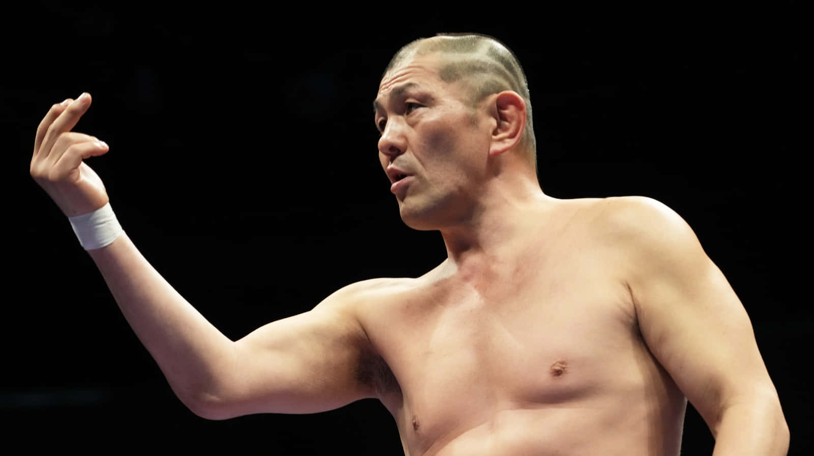 Minoru Suzuki Pro Wrestler Gesture Background